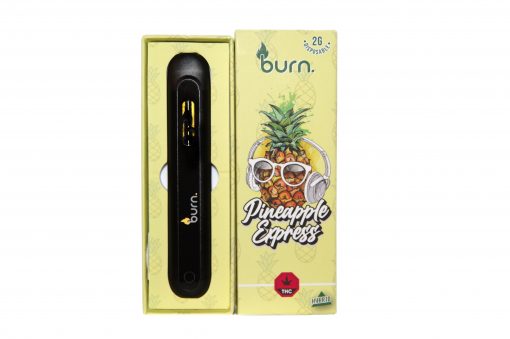 **New Strain** Mega Sized 2ML Burn Disposable Vapes – Pineapple Express (Sativa Dominant) (2ml)