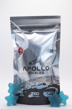 Apollo Edibles – Blue Raspberry Shooting Stars 3000MG THC (INDICA)